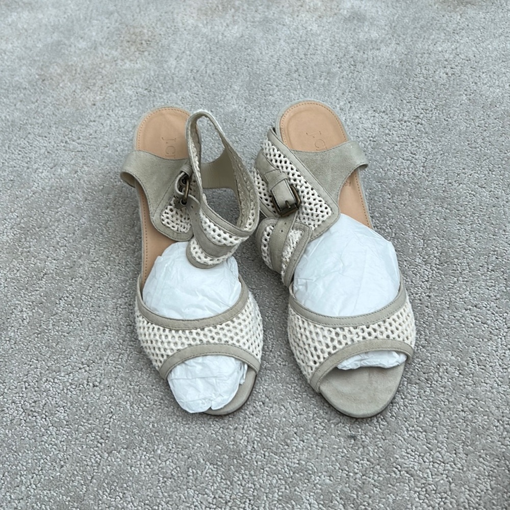 Beautiful J crew suede and mesh heels